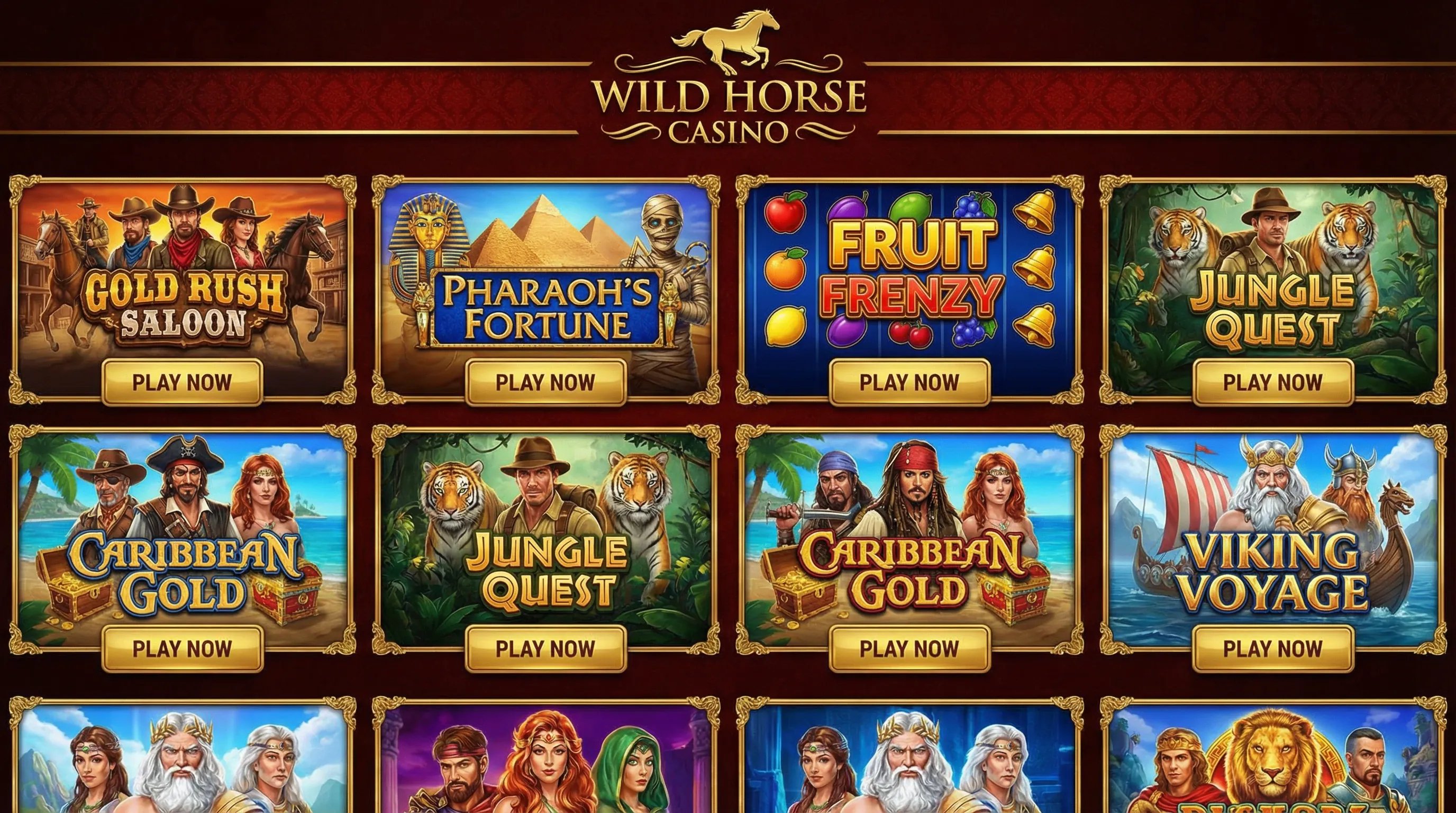 Coleção de caça-níqueis disponíveis no bethorse